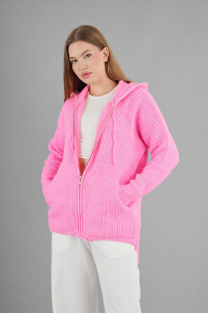 ALEXANDERGARDI KAPÜŞONLU FERMUARLI TRİKO HIRKA(A92409-S)