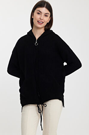 ALEXANDERGARDI KAPÜŞONLU FERMUARLI TRİKO HIRKA(A92409-S)