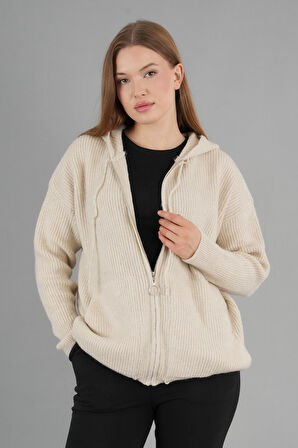 ALEXANDERGARDI KAPÜŞONLU FERMUARLI TRİKO HIRKA(A92409-S)