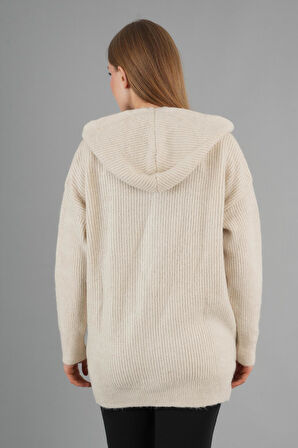 ALEXANDERGARDI KAPÜŞONLU FERMUARLI TRİKO HIRKA(A92409-S)