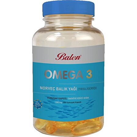 2 Adet Balen Omega 3 Norveç Balık Yağı 200 x 1380 mg.