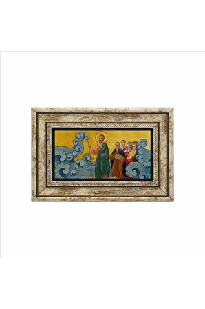 Musa’nın Denizi İkiye ayırması Baskılı Taş Tablo 20x30