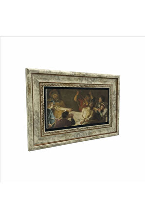Dikenlerle Taçlandırılan İsa (Gerard van Honthorst, 1622) Baskılı Taş Tablo 20x30