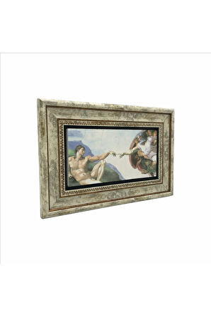 Adem’in Yaratılışı Freski (Michelangelo) Baskılı Taş Tablo 20x30