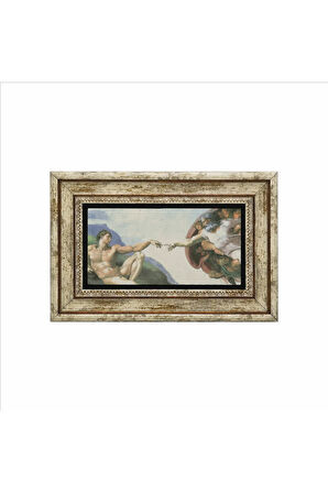 Adem’in Yaratılışı Freski (Michelangelo) Baskılı Taş Tablo 20x30