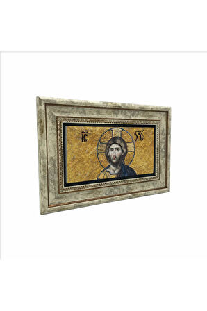 İsa Mozaiği Ayasofya Baskılı Taş Tablo 20x30