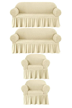 Bürümcük Lastikli Kanepe Örtüsü Likralı Koltuk Örtüsü Iki 3lü Iki Tekli Çekyat Örtüsü