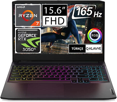 Lenovo IdeaPad Gaming 3 82K200JWTX Ryzen 7 5800H 16 GB 512 GB SSD RTX3050TI 15.6" Full HD Gaming Laptop Outlet