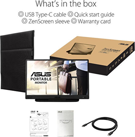 Asus ZenScreen MB166C 15.6'' 5 ms Full HD IPS 60 Hz Taşınabilir Monitör - Outlet