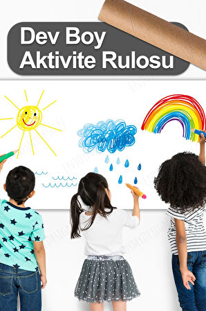 Aktivite Rulo Boyama Kağıdı - Kreş, Anaokulu Için Boya Ve Çiz - 62cm X 2.5 Metre