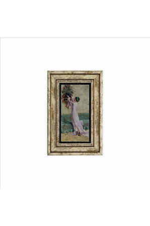 Vazo Yerleştiren Kız (Osman Hamdi Bey) Baskılı Taş Tablo 20x30