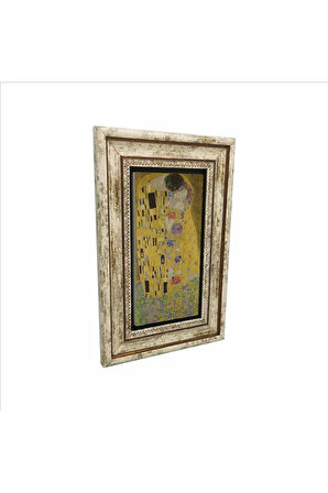 Öpücük (Gustav Klimt, 1907) Baskılı Taş Tablo 20x30