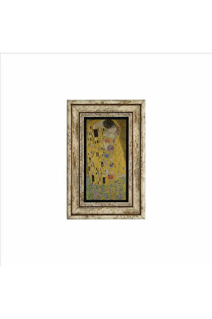 Öpücük (Gustav Klimt, 1907) Baskılı Taş Tablo 20x30