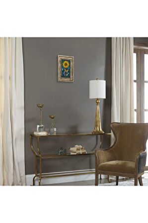 Ay Çiçeği Baskılı Taş Tablo 20x30