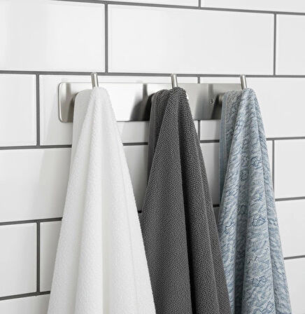 ASKILIK YAPIŞKANLI VE VİDALI ÇUBUKLU ÜÇLÜ KROM