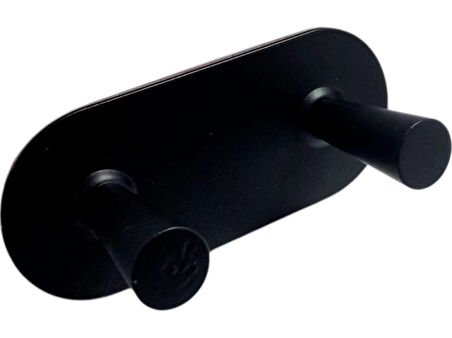 GLARE KONİK KENDİNDEN YAPIŞKANLI ASKILIK İKİLİ MAT SİYAH 2 Lİ PAKET