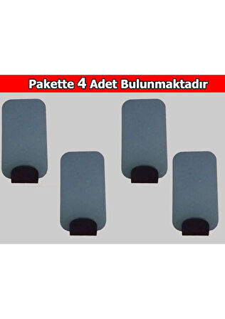 ARDİNİ KENDİNDEN YAPIŞKANLI BORNOZ HAVLU ASKISI RADİUSLU DİKDÖRTGEN MAT SİYAH 4'LÜ