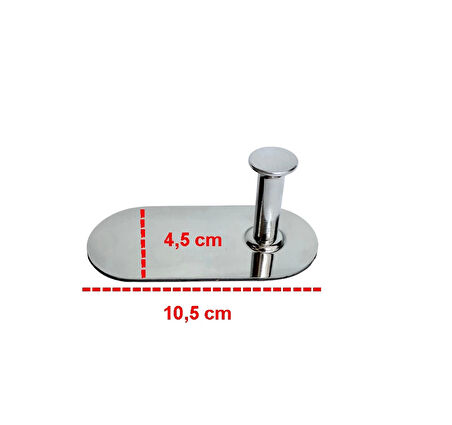 THİNCAL KENDİNDEN YAPIŞKANLI ASKILIK TEKLİ OVAL KROM 4 LÜ PAKET