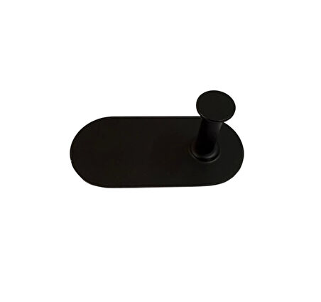 ASKILIK YAPIŞKANLI THİNCAL OVAL TEKLİ MAT SİYAH RENGİ PAKETTE 4 ADET