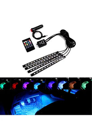 AYAK ALTI LED 12 LEDLİ UZAKTAN KUMANDALI SESE DUYARLI