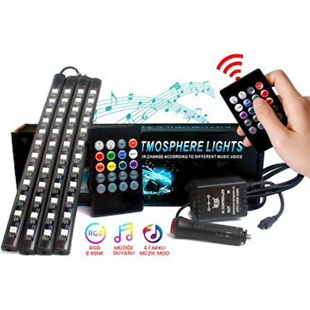 AYAK ALTI LED 12 LEDLİ UZAKTAN KUMANDALI SESE DUYARLI