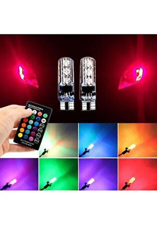 T10 PARK AMPULU UZAKTAN KUMANDALI RGB