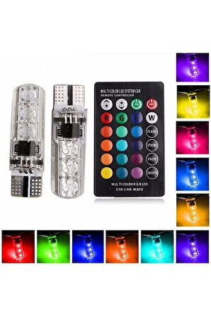 T10 PARK AMPULU UZAKTAN KUMANDALI RGB