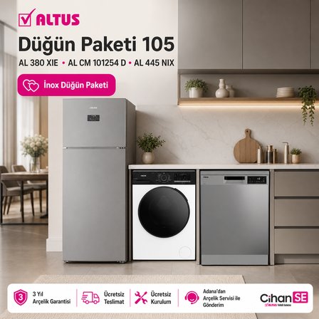 Altus inox Düğün Paketi NO:105 ( ALK 380 XIE - AL 101254 - AL 445 NIX ) 2026 YENİ