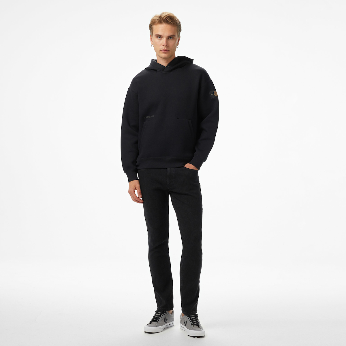 Anta Iconic Erkek Siyah Hoodie