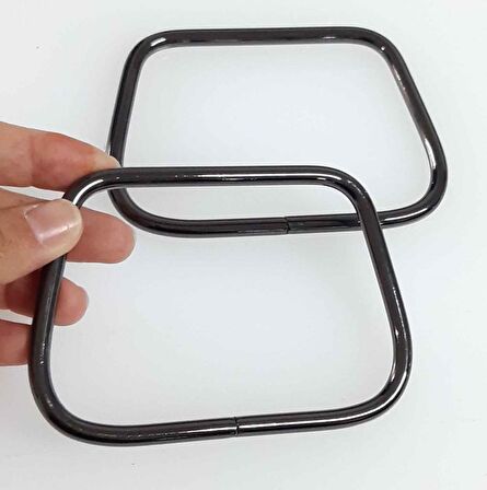 11x8 cm füme renk  metal çanta  sapı