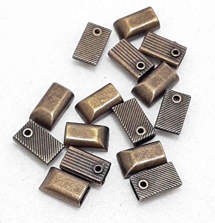 Antik renk  fermuar stop, büzgü ucu