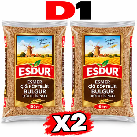 ESDUR ÇİĞ KÖFTELİK ESMER BULGUR 1KĞ (2 Adet)