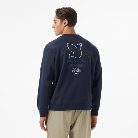 Anta Iconic Erkek Mavi Sweatshirt