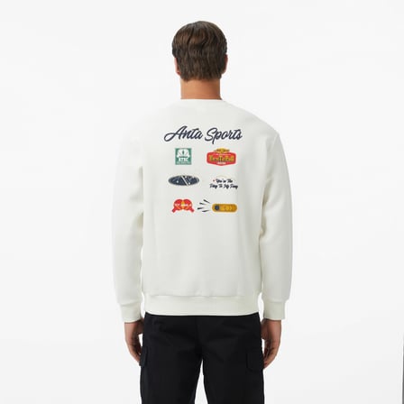 Anta You Are The Ping To My Pong Erkek Beyaz Sweatshirt