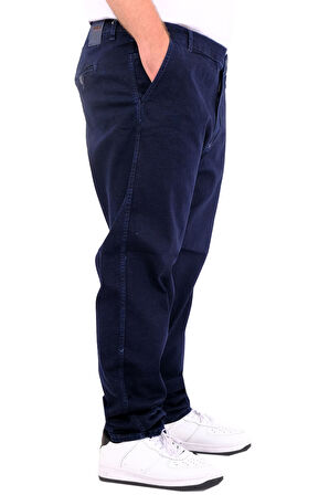 Mode XL Büyük Beden Erkek Kot Pantolon Yan Cep CHINO 18880 Lacivert