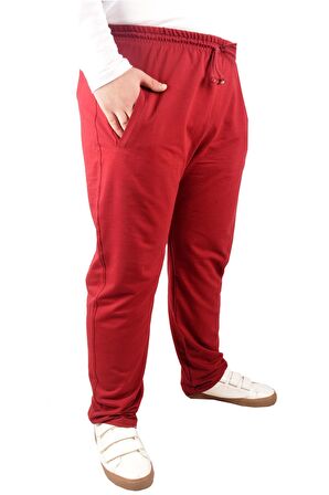 Mode XL Büyük Beden Erkek Eşofman Altı Classic 2 İp 11100 Bordo