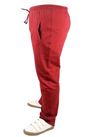 Mode XL Büyük Beden Erkek Eşofman Altı Classic 2 İp 11100 Bordo