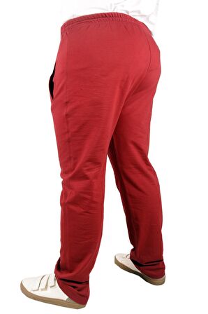 Mode XL Büyük Beden Erkek Eşofman Altı Classic 2 İp 11100 Bordo