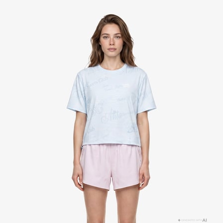 Anta Serve Smash Repeat Kadın Mavi T-Shirt