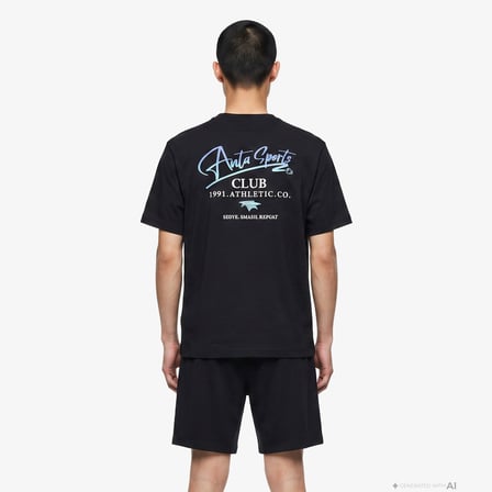 Anta Serve Smash Repeat Erkek Siyah T-Shirt