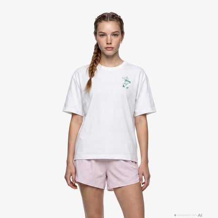 Anta Serve Smash Repeat Kadın Beyaz T-Shirt