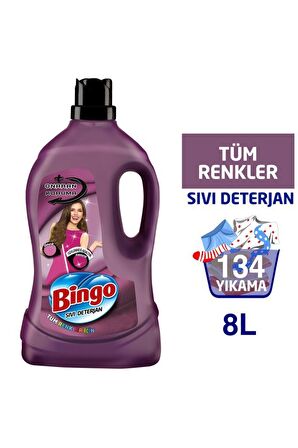 Bingo Onaran Koruma Renkliler İçin Sıvı Deterjan 2x4 lt 67 Yıkama 