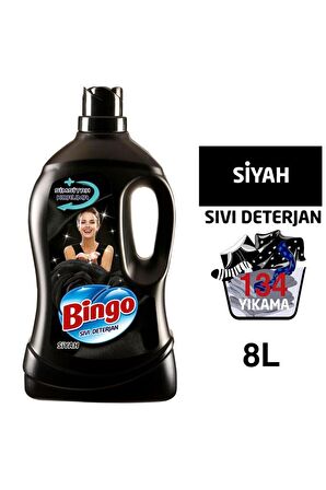 Bingo Siyahlar İçin Sıvı Deterjan 2x4 lt 67 Yıkama 