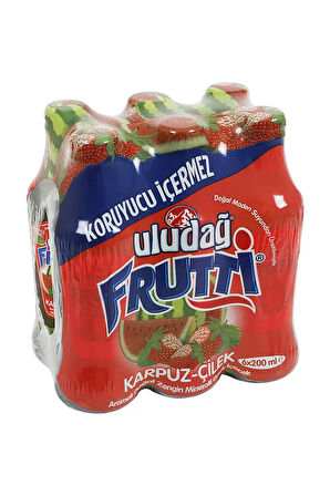 Frutti Karpuz Çilek Aromalı Maden Suyu 200 Ml X 6 Adet