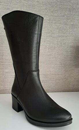 92905 Kadın Deri Çizme Sıyah