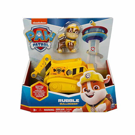 SPİN MASTER Paw Patrol Görev Aracı ve Kahraman Seti - Rubble