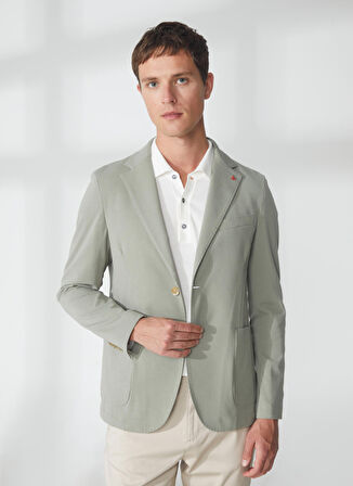 AT.P.CO Yeşil Erkek Uzun Cepli Slim Fit Yazlık Ceket A262ALAN60JR018-