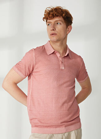 AT.P.CO Polo Yaka Slim Fit Pembe Erkek Kazak A26433TF-