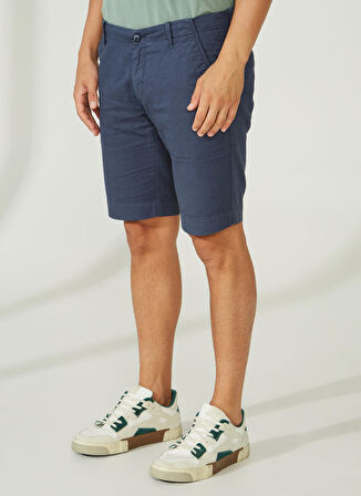 AT.P.CO Normal Bel Slim Fit Koyu Mavi Erkek Bermuda Şort A261NAT99TC502B