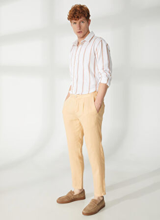 AT.P.CO Normal Bel Normal Paça Slim Fit Turuncu Erkek Pantolon A261BERLINO563CONF10B